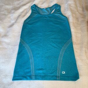 Blue Racerback Workout Tank Top